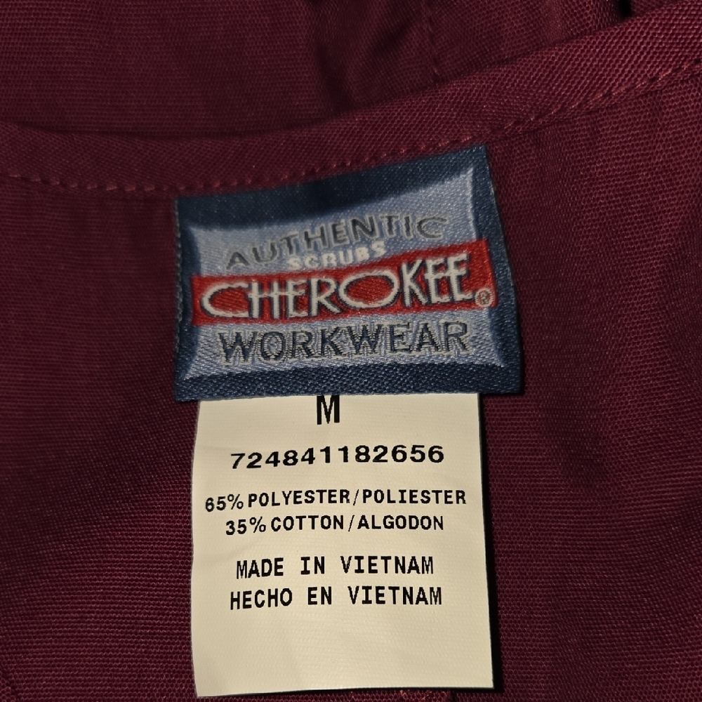 Womens Burgundy Cherokee Scrub Set - Picture 3 of 5